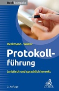 Cover: Protokollf&uuml;hrung - C.H.BECK
