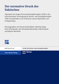 Cover: Der normative Druck des Faktischen - Nomos
