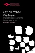Cover: Saying What We Mean - Northwestern University Press