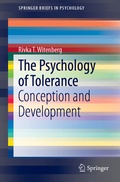 Cover: The Psychology of Tolerance - Springer
