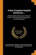 Cover: A New Complete English Dictionary ... - Franklin Classics