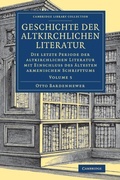 Cover: Geschichte der altkirchlichen Literatur - Cambridge University Press