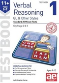 Cover: 11+ Verbal Reasoning Year 5-7 GL & Other Styles Testbook 1 - Accelerated Education Publications Ltd