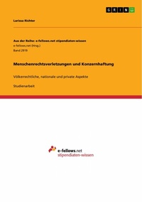 Abbildung von: Menschenrechtsverletzungen und Konzernhaftung - GRIN Verlag