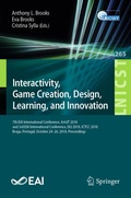 Cover: Interactivity, Game Creation, Design, Learning, and Innovation - Springer
