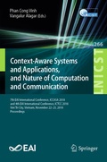 Cover: Context-Aware Systems and Applications, and Nature of Computation and Communication - Springer