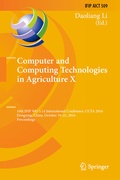 Cover: Computer and Computing Technologies in Agriculture X - Springer