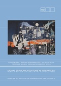 Cover: Digital Scholary Editions as Interfaces - BoD - Books on Demand