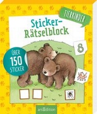 Enlarge image Cover: Sticker-Rätselblock Tierkinder - arsEdition