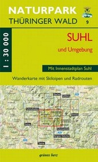 Abbildung von: Wanderkarte Suhl und Umgebung - grünes herz