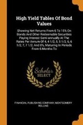 Cover: High Yield Tables Of Bond Values - Franklin Classics