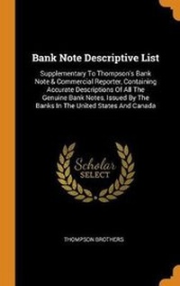 Enlarge image Cover: Bank Note Descriptive List - Franklin Classics