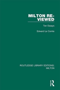 Enlarge image Cover: Milton Re-viewed - Routledge