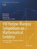 Cover: VIII Hotine-Marussi Symposium on Mathematical Geodesy - Springer