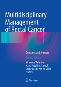 Enlarge image Cover: Multidisciplinary Management of Rectal Cancer - Springer