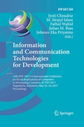 Cover: Information and Communication Technologies for Development - Springer