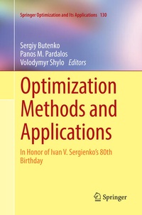 Enlarge image Cover: Optimization Methods and Applications - Springer