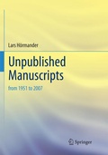 Cover: Unpublished Manuscripts - Springer