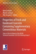Cover: Properties of Fresh and Hardened Concrete Containing Supplementary Cementitious Materials - Springer