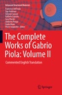 Cover: The Complete Works of Gabrio Piola: Volume II - Springer