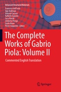 Cover: The Complete Works of Gabrio Piola: Volume II - Springer