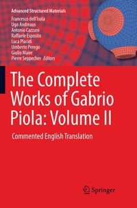 Enlarge image Cover: The Complete Works of Gabrio Piola: Volume II - Springer