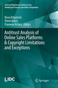 Cover: Antitrust Analysis of Online Sales Platforms & Copyright Limitations and Exceptions - Springer