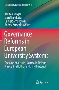 Enlarge image Cover: Governance Reforms in European University Systems - Springer