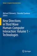 Cover: New Directions in Third Wave Human-Computer Interaction: Volume 1 - Technologies - Springer