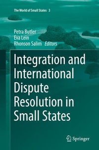 Enlarge image Cover: Integration and International Dispute Resolution in Small States - Springer