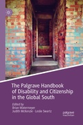 Cover: The Palgrave Handbook of Disability and Citizenship in the Global South - Palgrave Macmillan