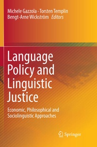 Enlarge image Cover: Language Policy and Linguistic Justice - Springer