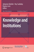 Cover: Knowledge and Institutions - Springer