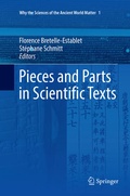 Cover: Pieces and Parts in Scientific Texts - Springer