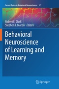 Cover: Behavioral Neuroscience of Learning and Memory - Springer