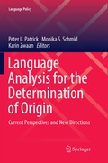 Cover: Language Analysis for the Determination of Origin - Springer