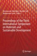 Cover: Proceedings of the Third International Symposium on Materials and Sustainable Development - Springer