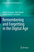 Cover: Remembering and Forgetting in the Digital Age - Springer