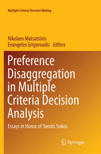 Enlarge image Cover: Preference Disaggregation in Multiple Criteria Decision Analysis - Springer