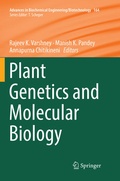 Cover: Plant Genetics and Molecular Biology - Springer