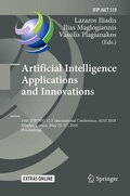 Cover: Artificial Intelligence Applications and Innovations - Springer