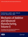Cover: Mechanics of Additive and Advanced Manufacturing, Volume 8 - Springer