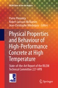 Cover: Physical Properties and Behaviour of High-Performance Concrete at High Temperature - Springer
