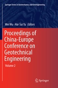 Cover: Proceedings of China-Europe Conference on Geotechnical Engineering - Springer