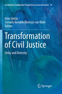 Abbildung von: Transformation of Civil Justice - Springer