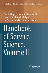 Enlarge image Cover: Handbook of Service Science, Volume II - Springer