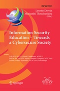 Cover: Information Security Education - Towards a Cybersecure Society - Springer