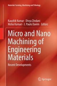Enlarge image Cover: Micro and Nano Machining of Engineering Materials - Springer