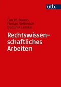Cover: Rechtswissenschaftliches Arbeiten - UTB