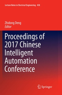 Enlarge image Cover: Proceedings of 2017 Chinese Intelligent Automation Conference - Springer